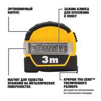 DeWALT DWHT36098-1 Рулетка вимірювальна TOUGH, 3 м х 12.7 мм