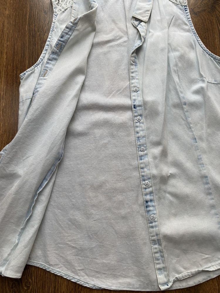 Dżinsowa koszula na ramiączkach, rozmiar M