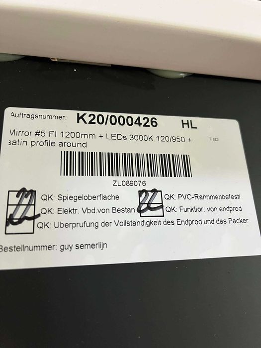 Duże Lustro Podświetlane LED Okrągłe 120cm 300K barwa ciepła