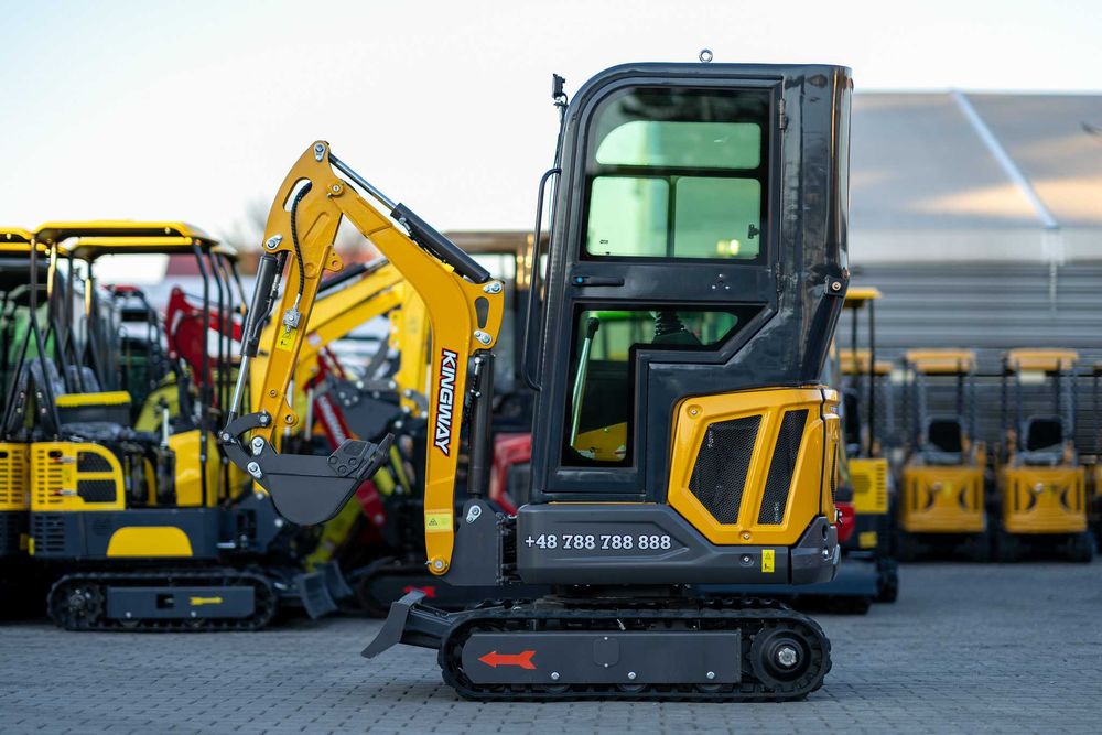 Minikoparka z kabiną KINGWAY JOKER 15  25 KM silnik LAIDONG