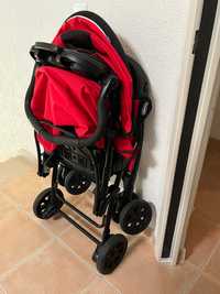 Vendo carrinho chicco travel duo system today vermelho, como novo