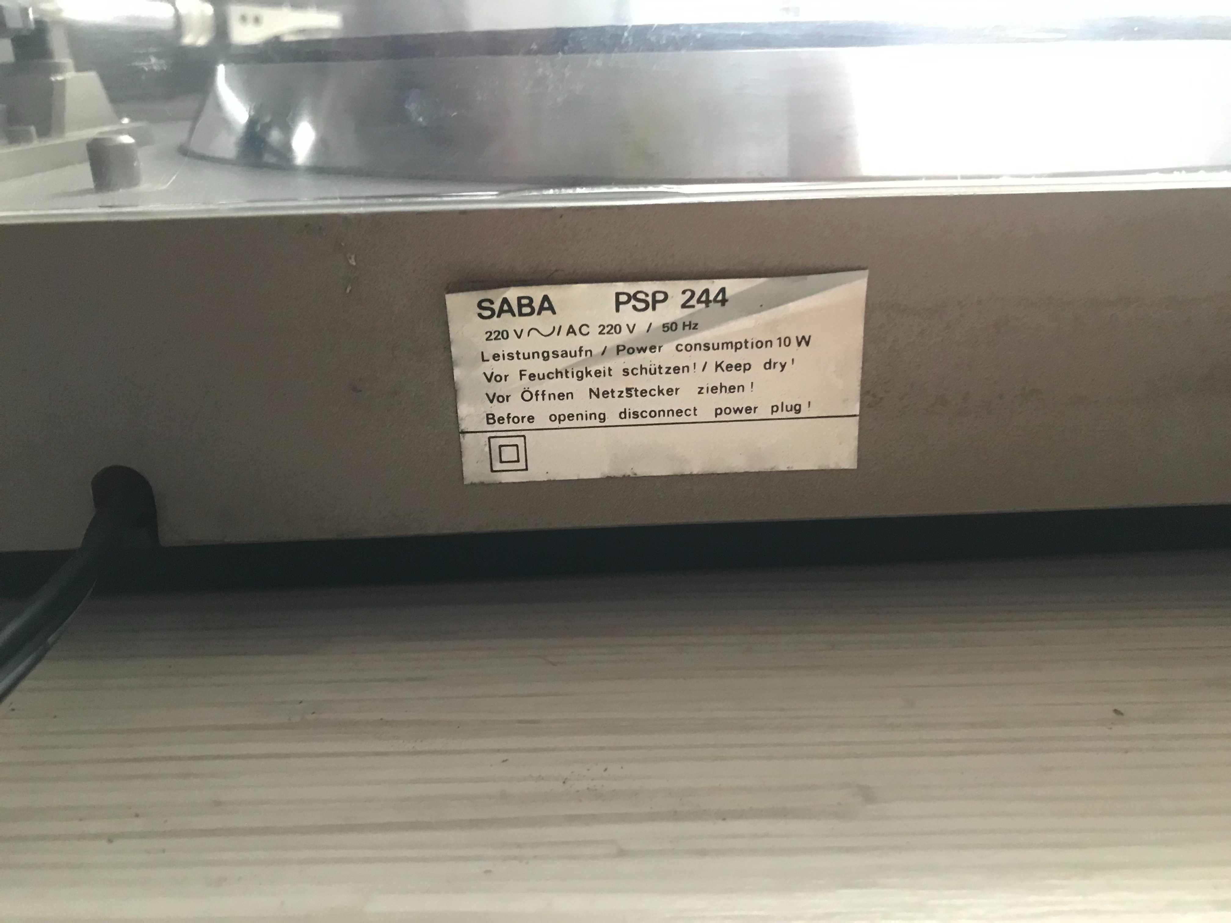 SABA PSP 244 Niemiecki Gramofon automat, wkładka AUDIOTECHNIKA