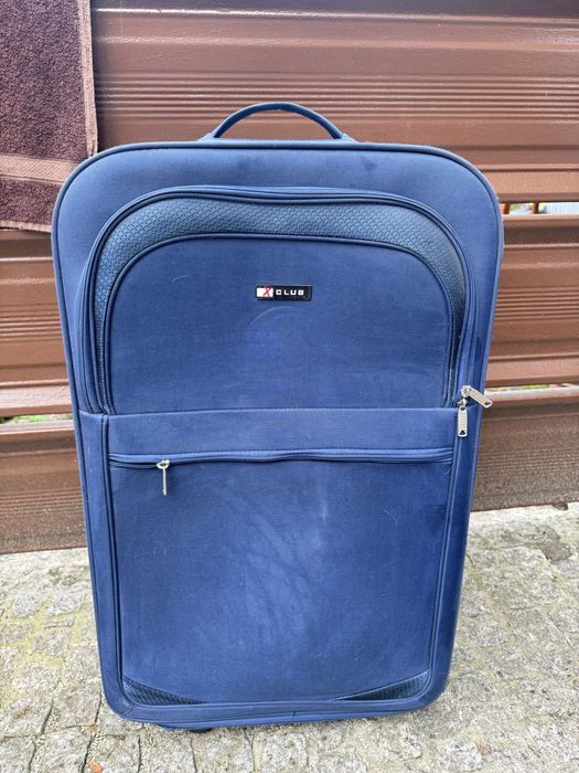 Walizka materiałowa niebieska