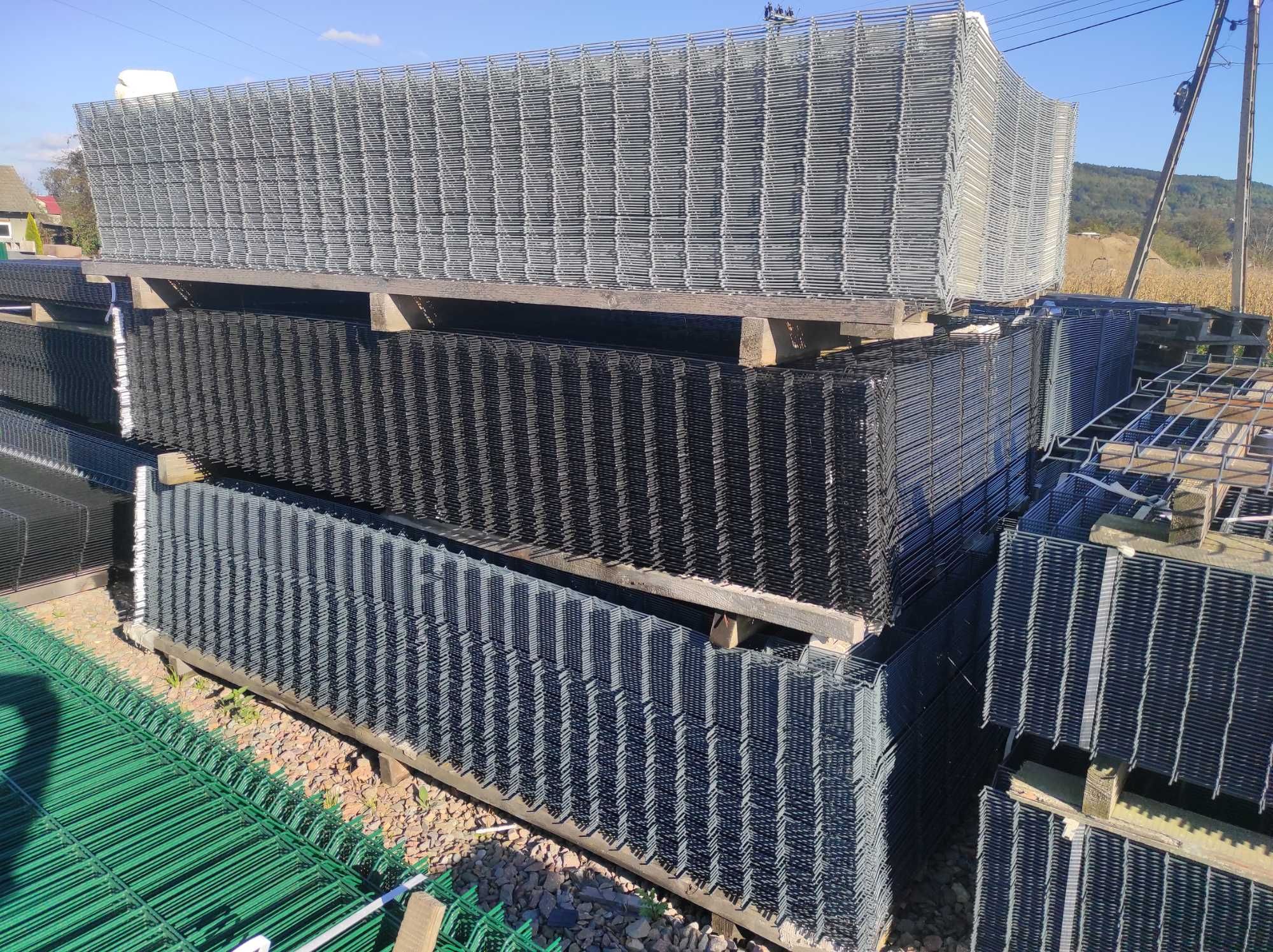 Panel ogrodzeniowy 3d 123cm fi 3,2 WYPRZEDAŻ 7016 i 9005 19,96zł/mb !!