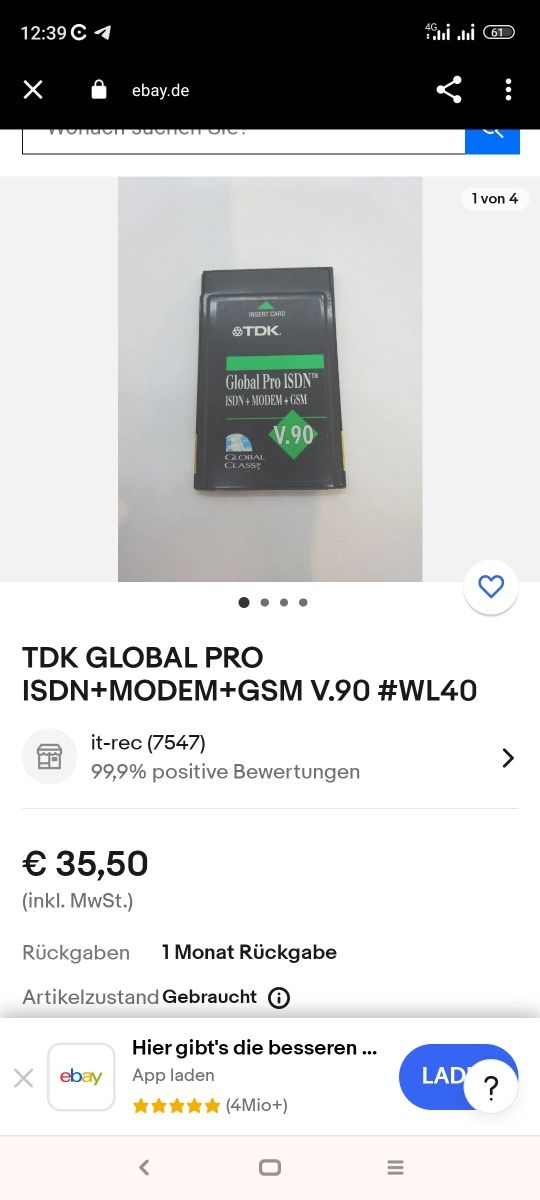 Продам TDK GLOBAL PRO ISDN+modem+gsm V.90 #WL40