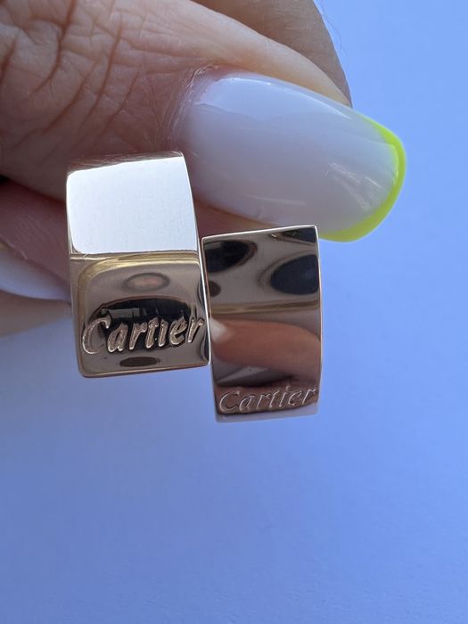 Золотые серьги Cartier красное золото 585 проба