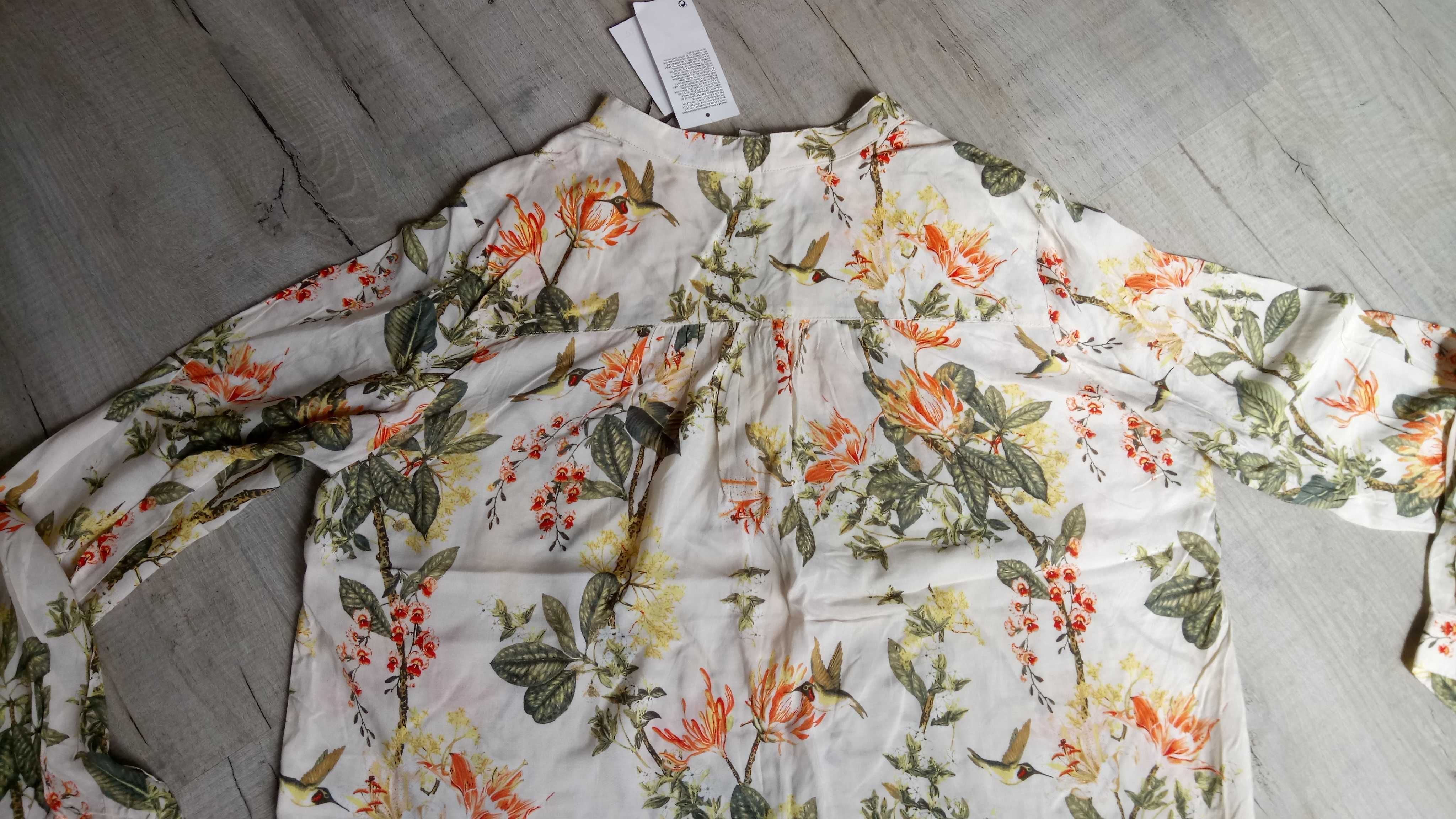 Nowa koszula (H&M) w kwiaty, w rozmiarze XL