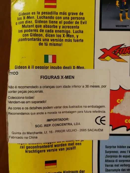 Transformers Cosmos e Marvel X-Men Gideon X-Force figuras caixa