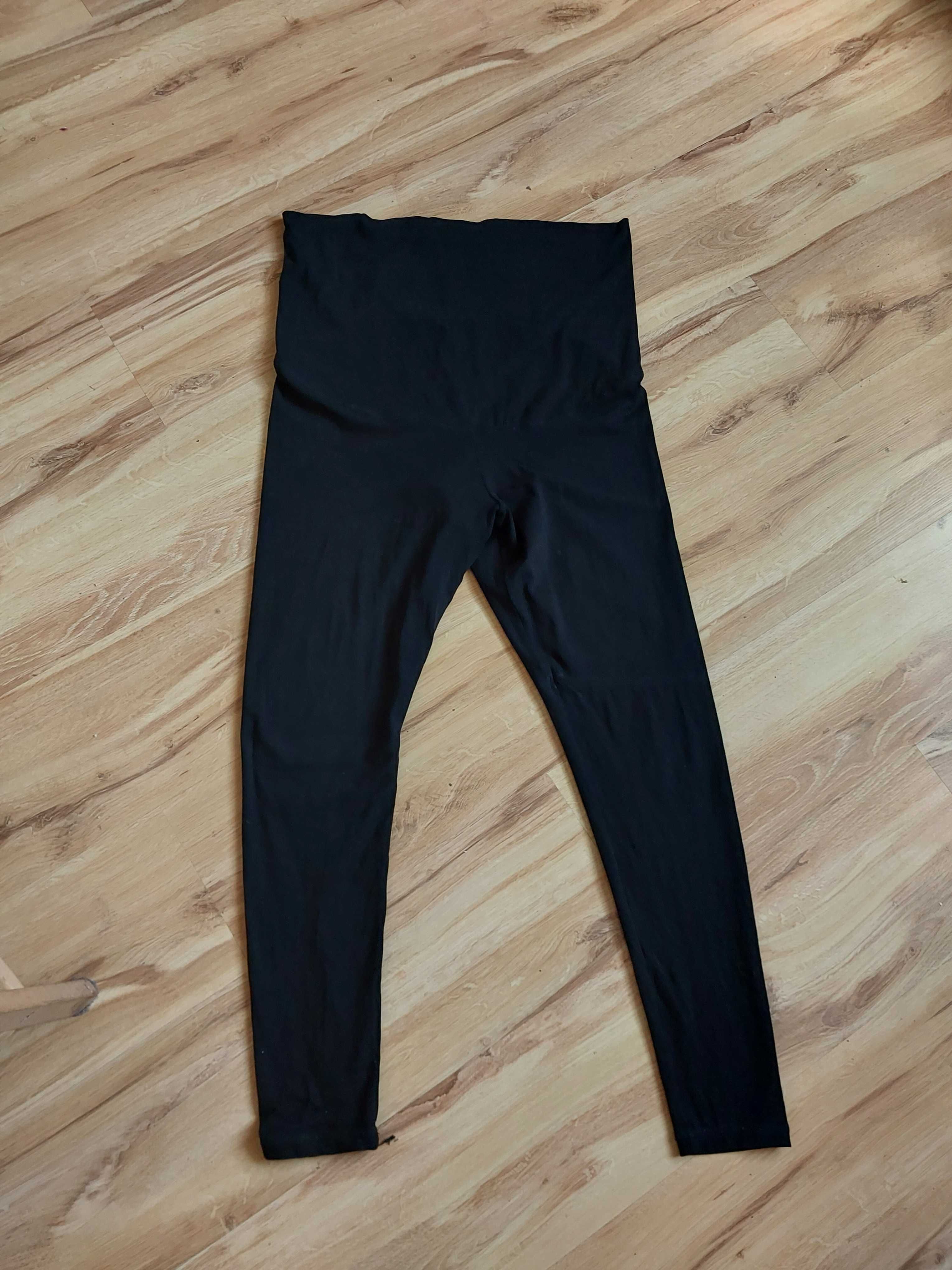 Czarne legginsy ciążowe XL h&m mama 42 spodnie