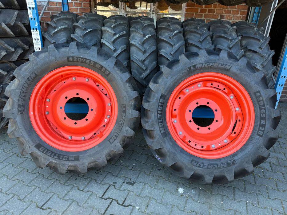FV23% Nowa Opona 420/65R28 MICHELIN MULTIBIB Opona + Felga Kubota Koła