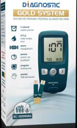 Wskaźnik poziomu glukozy Diagnostic Gold