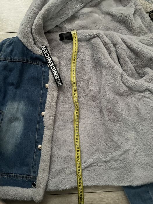 Тепла куртка тедді ждинсова