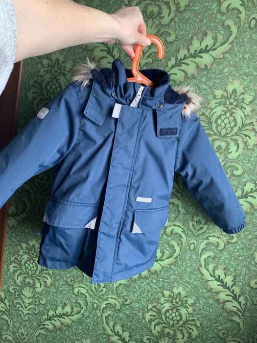 Куртка+штани зимові ленне 98 для хлопчика та напівкомбінезон комплект