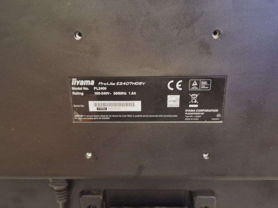 iiyama prolite 2407hdsv 22 cale