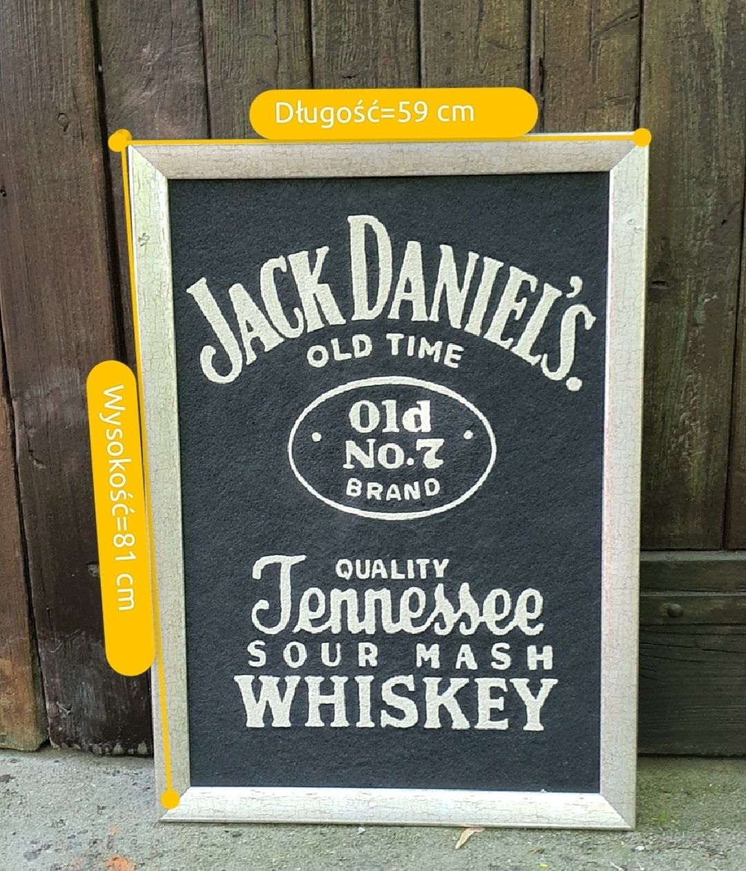 Obraz piaskowiec rękodzieło Jack Daniels do baru, pubu, dekoracji