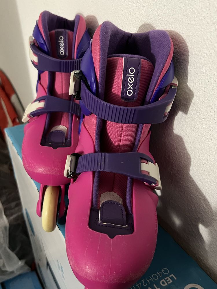 Patins menina rosa e roxo