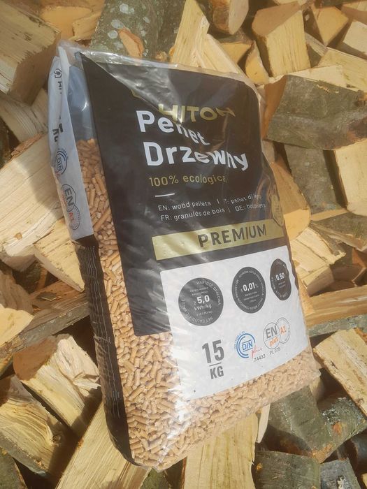 Pellet sosnowy PREMIUM pelet drzewny A1 DinPlus Ikea Hiton 100 % sosna