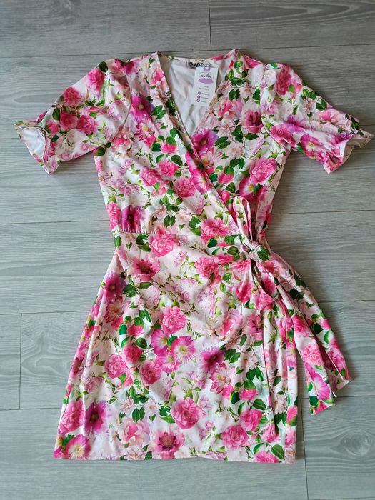 Sukienka kopertowa w kwiaty Elili butik S