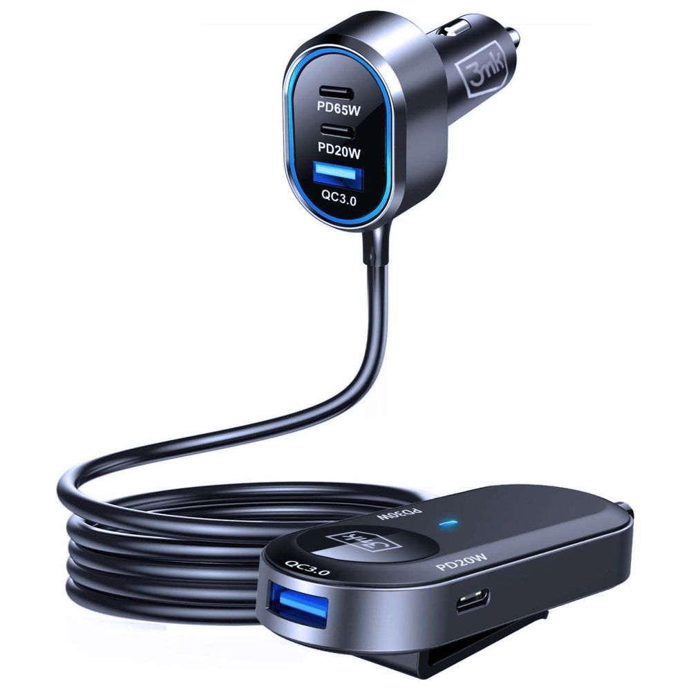 Ładowarka samochodowa 3MK Double Car     Charger 135W PD QC PPS 2xUSB-