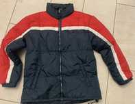 Fila markowa granatowa męska ciepła kurtka r. L/XL logowana zimowa