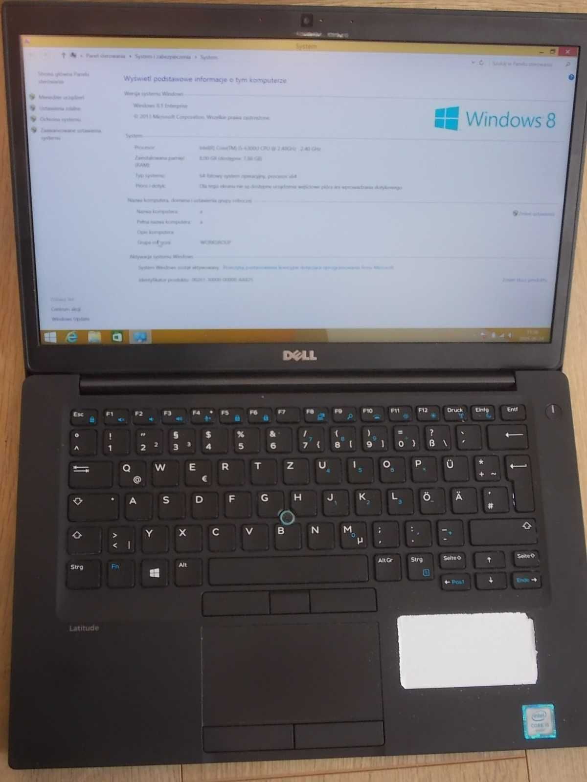 Dell Latitude 7480 Core i5-6300U 8GB DDR4 256GB SSD