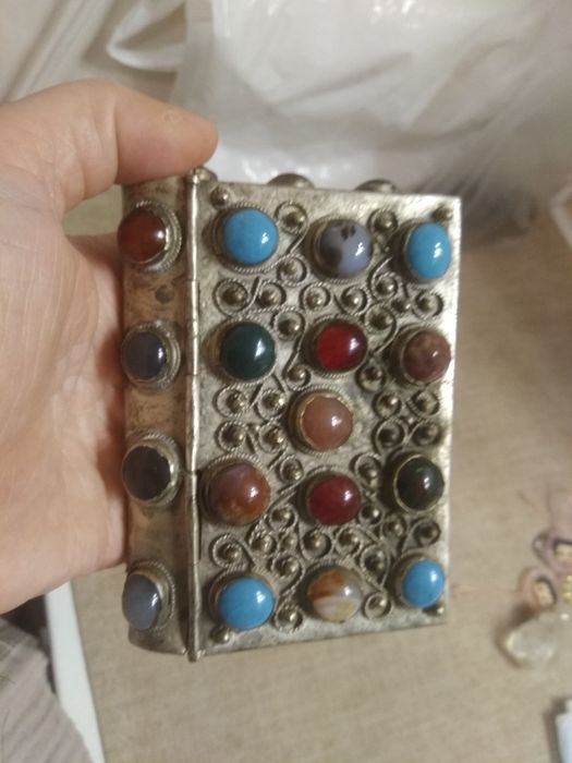 Свадебная шкатулка с камнями, натуральный камень украшение, шкатулка