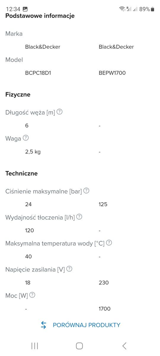 Myjka ciśnieniowa Black&Decker SPM PW1700