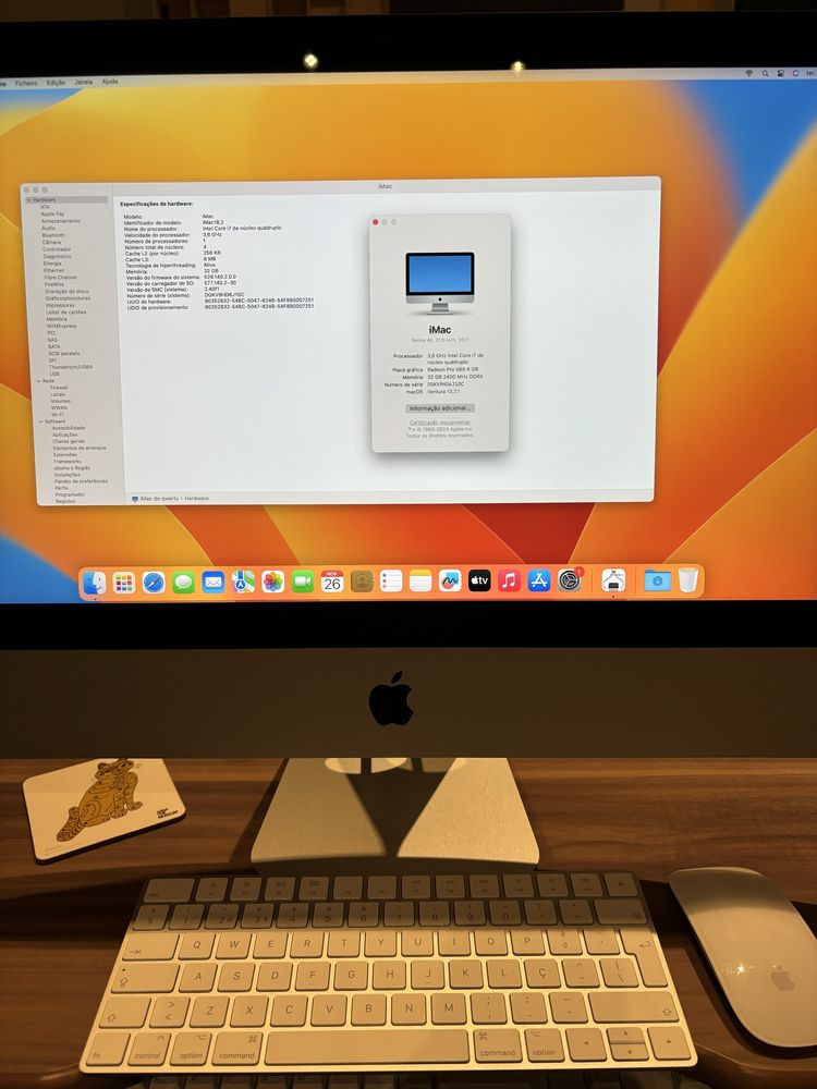 Apple iMac Retina 4K, 21.5”, 3.6 GHz i7, 2017, 32 GB RAM