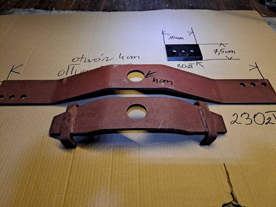 śmigło ramię łapa mocowanie noży kosiarki rokosad sadowniczej