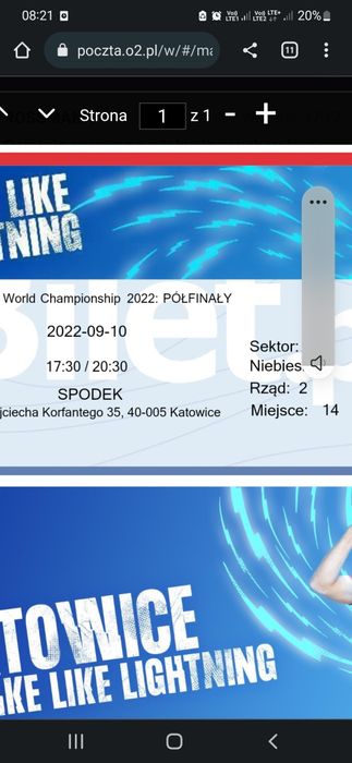 Polska-Brazil Ticket Bilet 1/2 Półfinały