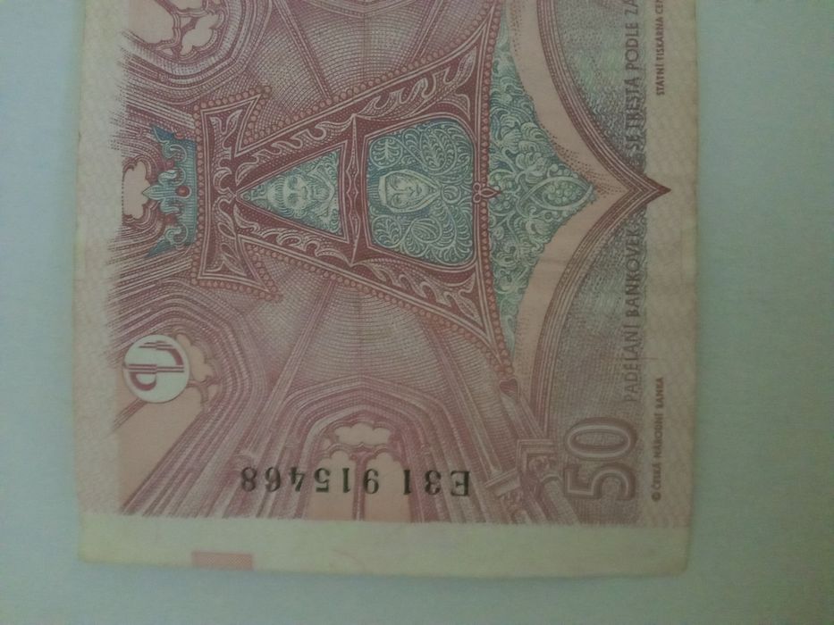 Banknot 50 koron czeskich 1997 r