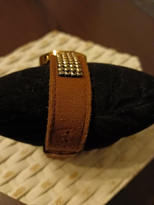 Zegarek damski, skórzany, brązowy, okazja