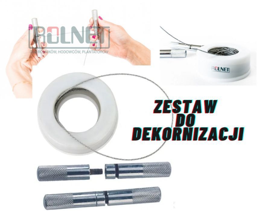 Zestaw do dekornizacji i embrotomii, obcinanie rogów z linką