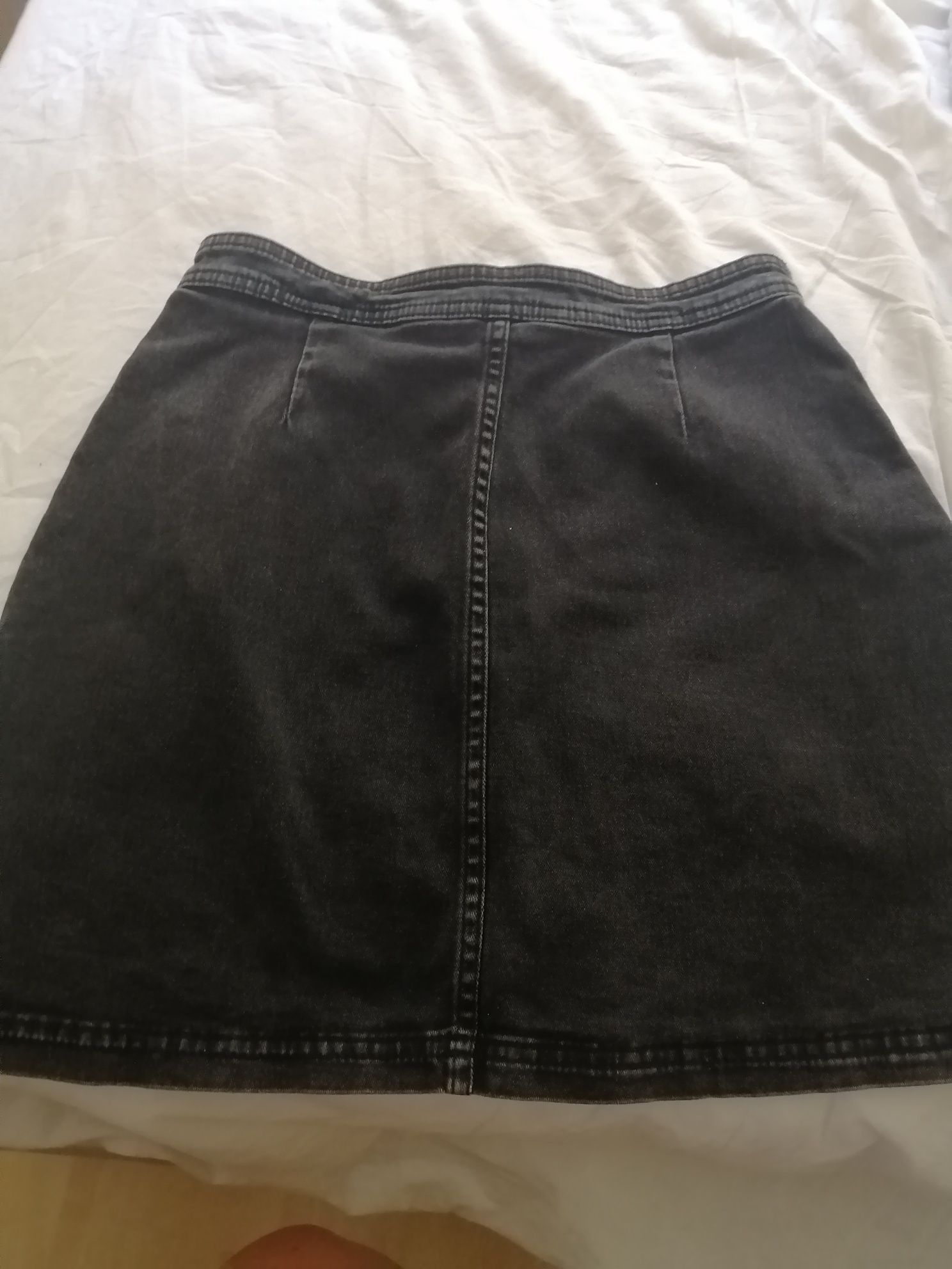 spódniczka jeansowa - mini czarna