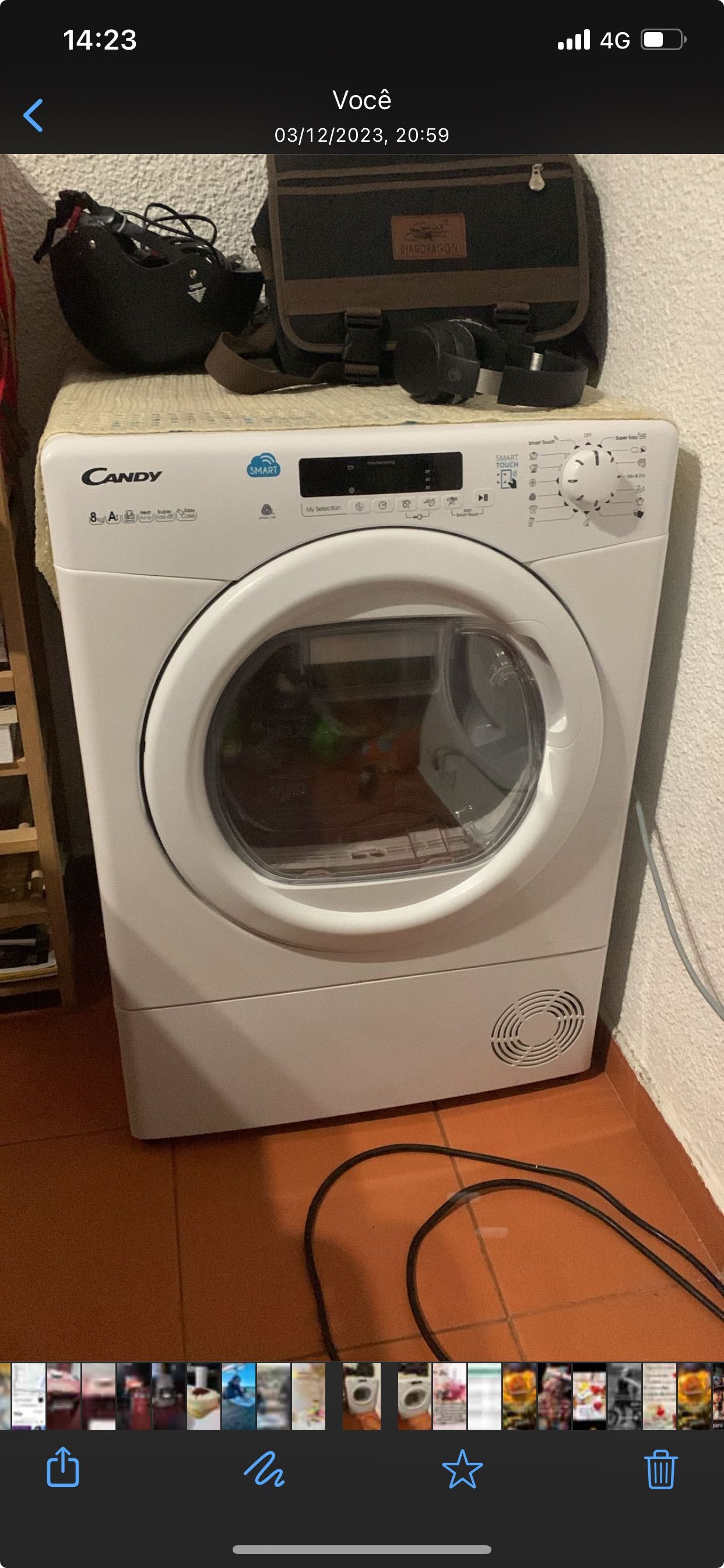 Máquina de secar roupa