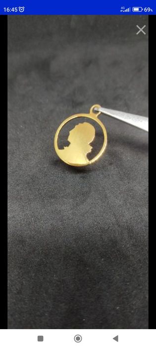 Moedas 1 escudo Pingentes banho de ouro