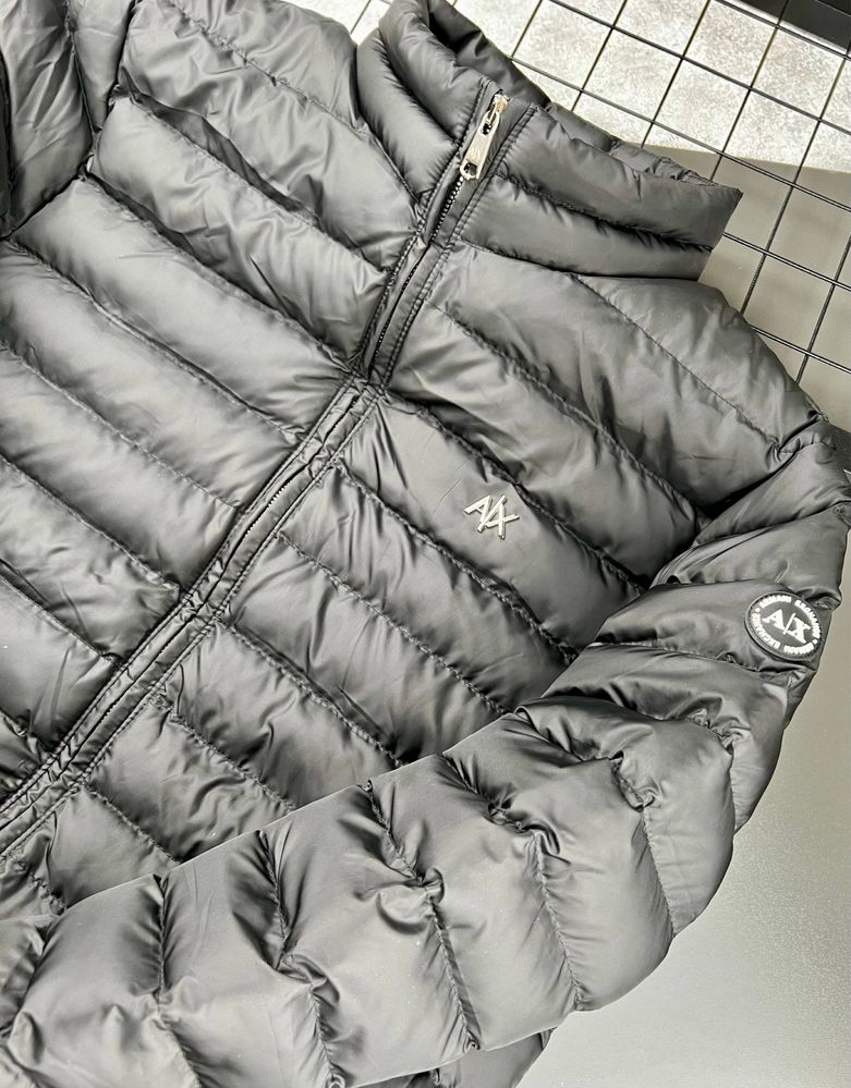 Куртка Armani Exchange чорна чоловіча, куртка армані чорна чоловіча