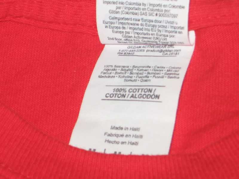 T-shirt koszulka krótki rękaw Gildan S M bawełna klata 100cm