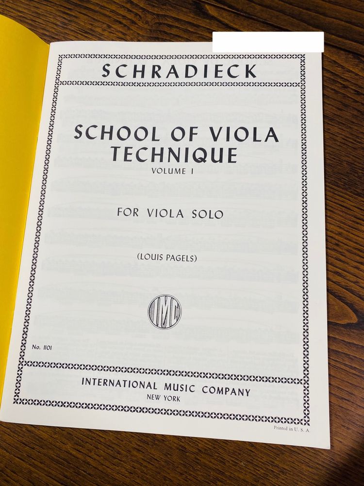 Partituras School of Viola Technique Schradieck