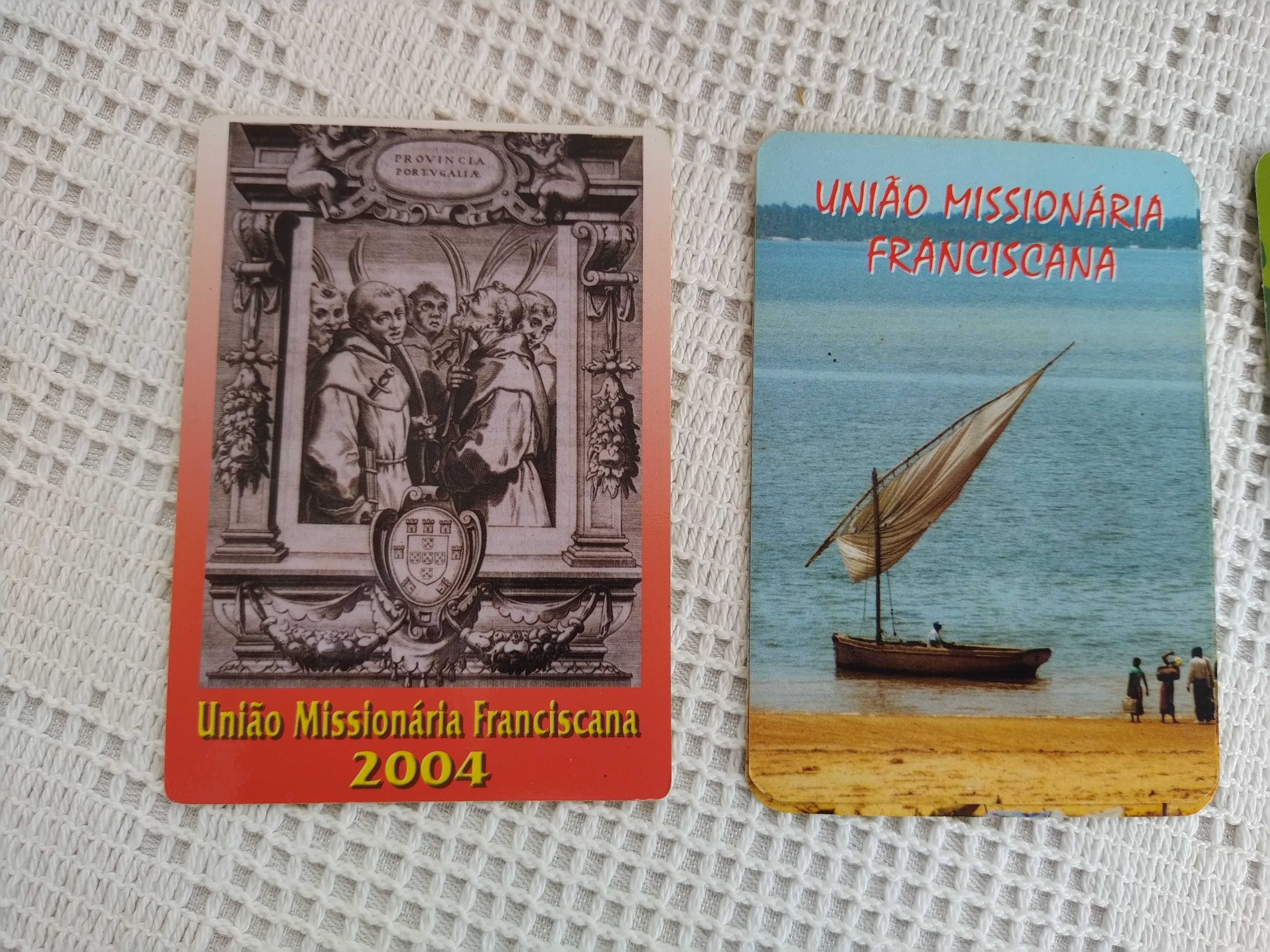 Calendários da União Missionária Franciscana - 2002 / 2004 /2010 /2013