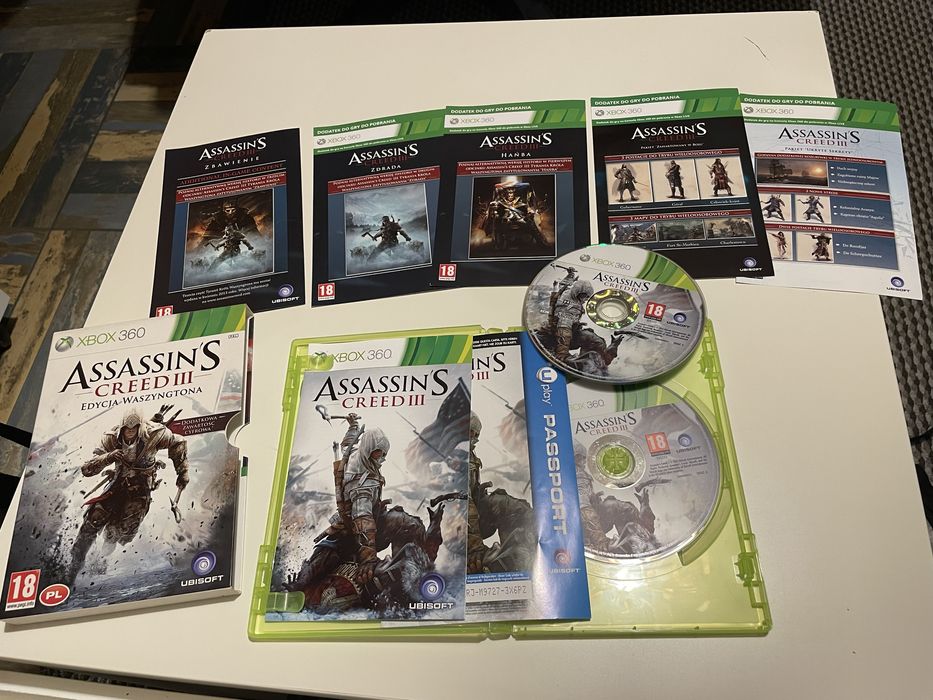 Assassin’s creed III 3 edycja waszyngtona xbox 360