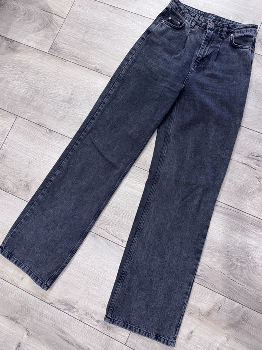 Джинсы палаццо серые