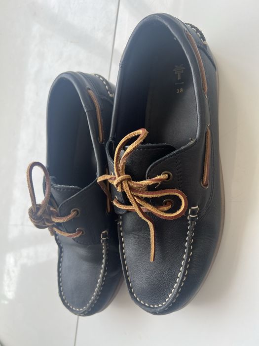 Sapato de vela azul, tamanho 38