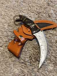 Nóż, Karambit Damast 3/28CM/Rog