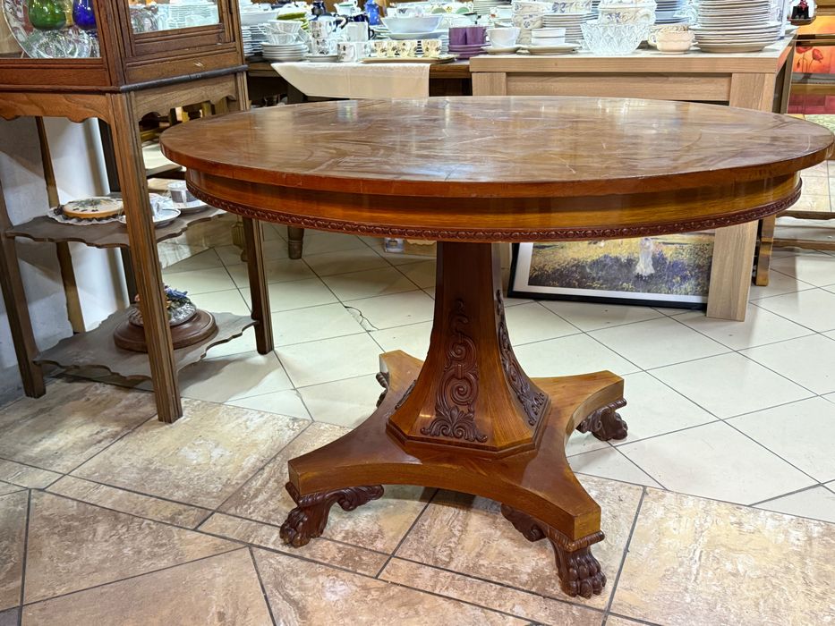 Elegancki zestaw stół owalny + 4 krzesła – Antyk, styl retro DOWÓZ