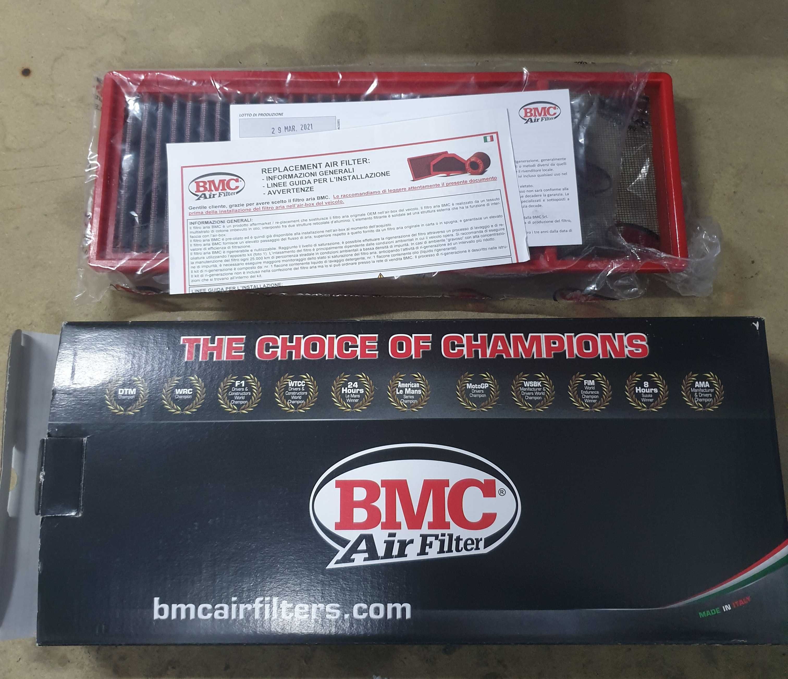 Filtro bmc para motores Fiat