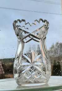 Zabytkowy kryształ  - wazon - flakon  - PRL  - Vintage