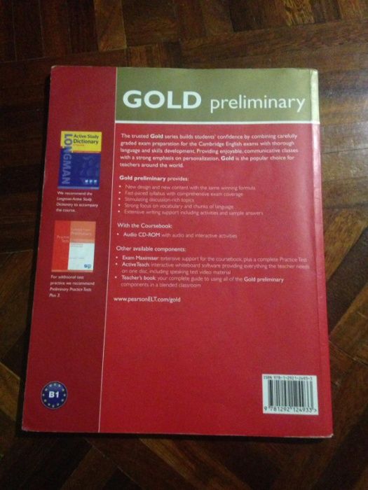 Manuais de Inglês GOLD preliminary PEARSON