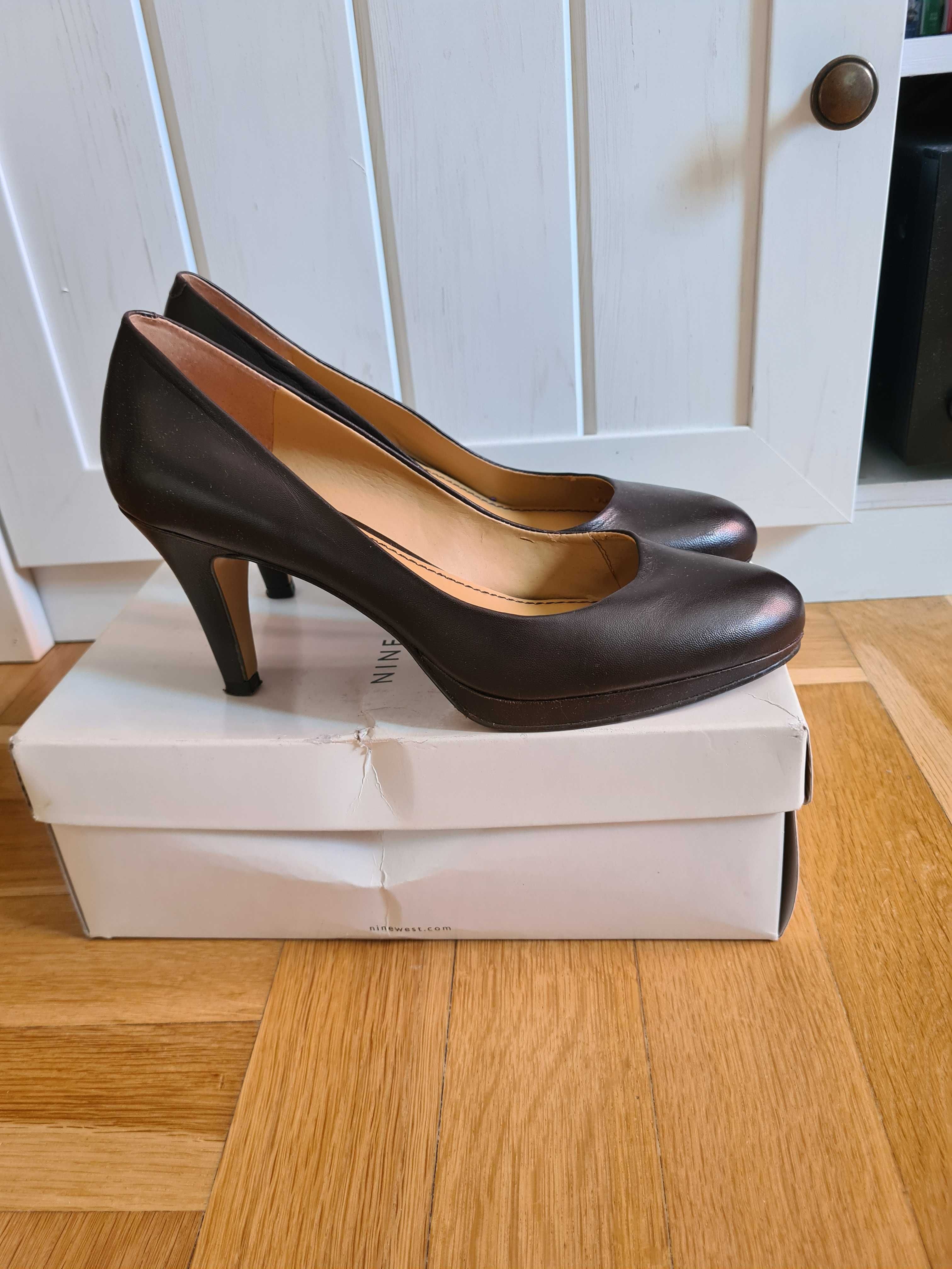 Nine West skora brazowe czolenka 39 skora