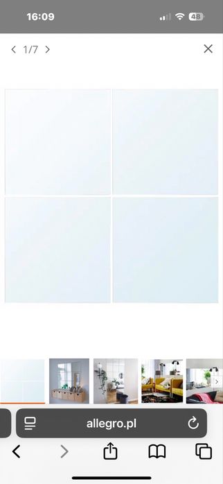 Lustro skladajace się z 4 części z Ikea